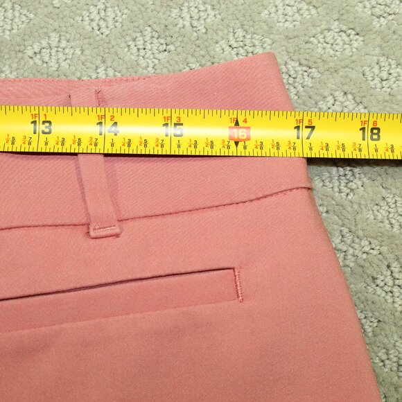 Ann Taylor Women's 6 Mid Rise Curvy Light Salmon Pink Straight Cropped Pants - Picture 6 of 6